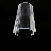 Diffuseur LED en polycarbonate transparent Bming, forme linéaire, lentille pour éclairage linéaire LED, pour éclairage moderne intérieur