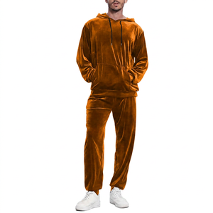 Custom <b>Velvet</b> Tracksuit Premium Soft Fabric <b>Jacket</b> and Pants Set with Modern Styling for Fashion Collections Casualwear - Product Image 1