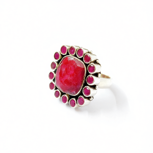 Bague de mode en agate rubis - 10,7 grammes - Product Image 2