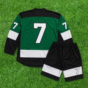 Meilleur ensemble d'uniformes de hockey sur glace personnalisés en gros pour équipes adultes avec tissu respirant, pantalons assortis et designs d'équipe sublimés - Product Image 2