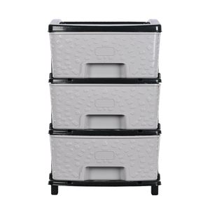 Organizador de Almacenamiento de Plástico de 3 Niveles con Cajones, Moderno, Desmontable, Caja para Artículos Diversos, Estantes de Almacenamiento para Oficina, Estante de Almacenamiento Plegable - Product Image 4