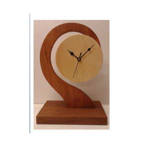 Luxury Artistic Acrylic Wood & Metal <b>Digital</b> <b>Clock</b> with Swirl Design Silent Mechanical Movement Modern Style for Living Room - Product Image 5