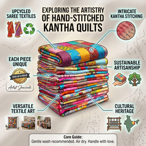 Handmade Colorful Kantha <b>Quilts</b> Reversible Cotton <b>Bedspreads</b> OEM Wholesale Private Label Export Worldwide Supply - Product Image 6