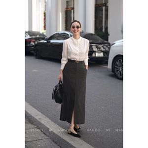 CV80571 Natural Waist Straight Skirt Women Embroidered <b>Linen</b> Cotton Midi Skirt Breathable Casual Elegant Summer OEM - Product Image 5