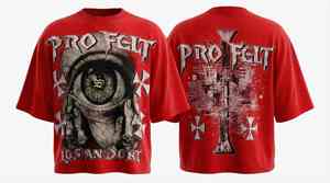 Camiseta Clásica Extra Grande con Apliques Personalizados, Logotipo Bordado, Hombros Caídos, Mangas Cortas, 100% Algodón, Transpirable, Estilo Hip Hop - Product Image 3