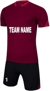 Nom de l'équipe personnalisé, nom du joueur Slogan et logo hommes maillot de football chemise Kit court tenue de sport pour adultes uniforme de football - Product Image 3
