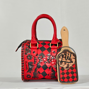 Women's Genuine Tooled Leather Purse And Tote <b>Bag</b> Set Comfort <b>Shoulder</b> <b>Strap</b> Handmade Tooled Western-Style Fashionable <b>Bags</b> - Product Image 3