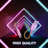 Cable de Carga Rápida USB-A de 60W al por Mayor, 1M, con Blindaje de Aluminio y Trenzado Metálico, Carcasa de PVC, Certificado MFI para iOS y Computadoras