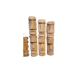 Estatuas de tótem Tiki de madera únicas hechas a mano/caja de carteles de pared artesanales de madera de estilo artístico incluida para la decoración del hogar y del Hotel - Product Image 3