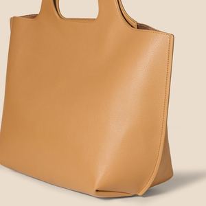 Sac fourre-tout élégant en cuir PU pour femme, grande capacité, design minimaliste, sac à bandoulière avec deux sangles rayées pour le quotidien et le bureau - Product Image 2