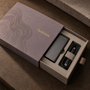 กล่องเก็บสายเคเบิลและ SSD แบบพกพา SunGene Studio Storage Sleeve Custom Drawer Sleeve Box - Product Image 1
