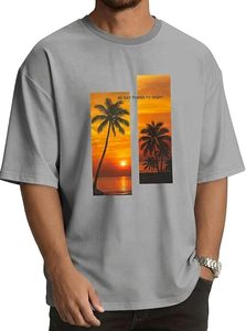 Heavy Weight 100% Cotton Oversized T-<b>Shirt</b> Men 220 Grams Shoulder Custom Printing Hip Hop Plus Size 100% Cotton Blank Boxy Men's - Product Image 1