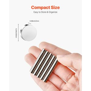 Aimants promotionnels pour réfrigérateur, 100 pièces, aimants ronds puissants en néodyme, boîte de rangement transparente, tableau blanc - Product Image 4