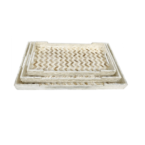 Plateau de service artisanal sur mesure en nacre, fait main, durable, pour le rangement à la maison - Product Image 1