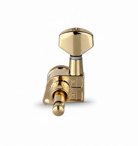 Afinadores de guitarra con bloqueo BBSTONE, fabricados en Corea, 6 en línea, relación de engranajes 20:1, estilo vintage dorado - Product Image 4