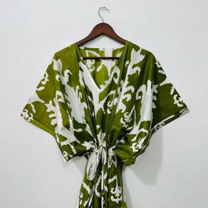 Summer Cotton <b>Kaftan</b> Luxury Latest Fashion Casual Dress Women's Boho-Style <b>Kaftan</b> Dress Hand Block Print Cotton <b>Kaftan</b> Dress - Product Image 1