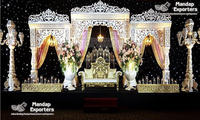 Top cérémonie de réception FRP décor de scène moderne Grand mariage poids léger couleur personnalisée fiançailles décoration de coulisse