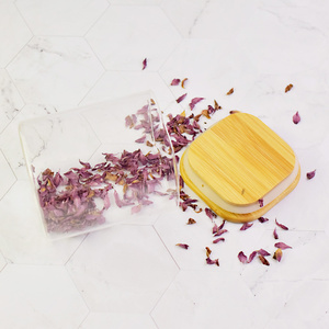 Chất Lượng Cao 1Oz To18oz Đóng Hộp Jar Thay Đổi Kích Thước Lưu Trữ Chai Nhà Bếp Gia Vị Hình Chữ Nhật Borosilicate Glass Jar Với Tre Nắp - Product Image 5