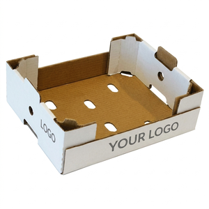 Boîte d'emballage écologique pour fruits et légumes, en carton ondulé biodégradable de 2 mm, impression flexographique personnalisée - Product Image 2