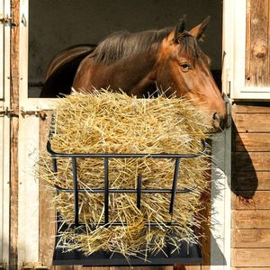 Acciaio resistente 2-in-1 cremagliera per fieno staccabile per il grano grande capacità di alimentazione per il bestiame da esterno per le capre di pecora nera - Product Image 2
