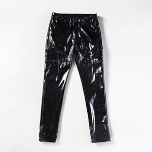 Pantalon d'extérieur pour homme, taille haute, effet délavé, enduit PU, avec plusieurs poches, fermeture éclair, imperméable, respirant, extensible en nylon et élasthanne - Product Image 1