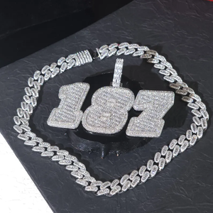 Iced Out Jewelry Custom Hip Hop A-Z Letter Moissanite <b>Pendants</b> 925 Sterling <b>Silver</b> Claw Setting <b>Initial</b> <b>Pendant</b> Men Gift - Product Image 5