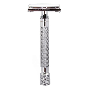 Wholesale Premium Stainless Steel Butterfly Double Edge Safety Razor with Adjustable Tension for <b>Men</b> - Product Image 1