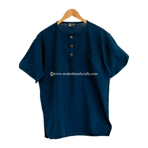Kurta bleu foncé 100% coton - Product Image 1