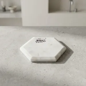 High Quality <b>Marble</b> <b>Coasters</b> Set Modern Eco Friendly Table Protection for Villa Hotel Hospital Office and Home Decoration - Product Image 5