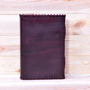 Custom Stone Handmade Genuine <b>Leather</b> Journal Vintage Lock Unlined Woodfree Paper Hardcover High Quality Gift Sketchbook - Product Image 3