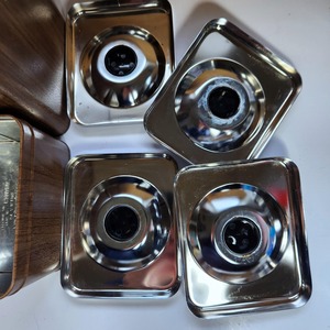 et of 4 Wooden Storage Containers with Silver Metal Lid Suitable For Storing Spices Pulses Grains And Baking Essentials - Product Image 3