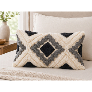 Cotton Textured Decorative Cushion Cover with Tufted Design for <b>Sofa</b> & Bedroom Throw Pillow Cover for <b>Sofa</b>, <b>Bed</b> & Home Decor - Product Image 3