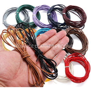 Cordón de cuero redondo rojo oscuro al por mayor, cuerda de 1mm y 8mm para manualidades de joyería y proyectos de bricolaje, colores y tamaños personalizados disponibles - Product Image 4