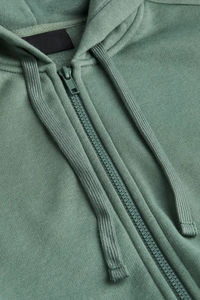 เสื้อฮู้ดแขนยาวลำลองผู้ชายทรงหลวมแบบดรอปโชว์เดอร์ สตรีทแวร์สั่งทำพิเศษ ทรงโอเวอร์ไซส์ ผ้าหนา ใส่สบาย ทรงหลวม ซิปยาวเต็มตัว - Product Image 4