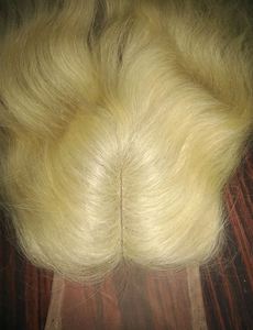 Extension de queue de cheval pleine et volumineuse blonde avec closure 5x5 – Idéale pour usage quotidien et occasions spéciales, tissage de cheveux élégant pour mariée, parfait pour coiffures de mariage - Product Image 1