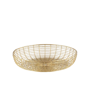 Modern Stainless Steel Wire Fruit Bowl - Elegant Scalloped Rim Decorative <b>Bread</b> <b>Basket</b> for Countertop - Product Image 4