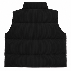 Custom NCBW Coalition Puffer vest embroidered logo on front <b>black</b> and gold color sleeveless <b>jacket</b> for female - Product Image 3