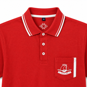 เสื้อโปโลผู้ชายพรีเมียมผ้าปิเก้เนื้อผสมคอตตอน แต่งขอบคอตัดสี ปักลายที่กระเป๋าหน้าอก สวมใส่สบายๆ สำหรับ OEM/ODM - Product Image 6