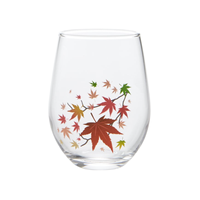 Gobelet en verre à paroi simple changeant de couleur Marumo, design scène de neige hivernale, style Japandi, article cadeau, série Quatre Saisons du Japon