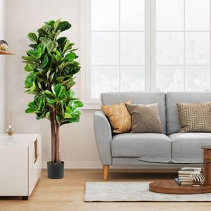 Albero Artificiale Decorativo di Ficus Lyrata con Vaso, 1,5 Metri - Product Image 2