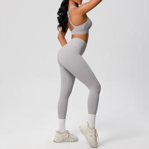 Conjunto Deportivo para Mujer 2026, Leggings y Bra Deportivo Transpirable, Ligero, sin Costuras, para Gimnasio, Yoga, Tallas Grandes - Product Image 4