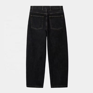 Light Wash Vintage Fashion Custom Logo High Quality Streetwear Regular Fit Casual Denim <b>Jeans</b> Men - Product Image 2