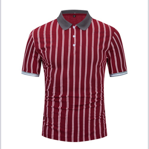 เสื้อโปโลชาย แขนสั้น ทรงปกติ ผ้าฝ้ายอ๊อกซ์ฟอร์ด ระบายอากาศได้ดี ดีไซน์ทอลายแบบ Color Block - Product Image 1