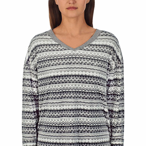 Conjuntos de Pijamas Casuales de Manga Larga de Algodón y Satén de Alta Calidad, Ropa de Dormir Transpirable para Mujer - Product Image 2