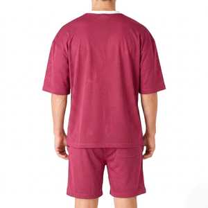Conjunto de Verano Personalizable para Hombre, Transpirable, de Malla, Camiseta Deportiva Holgada y Pantalones Cortos a Juego, Ligero e Informal - Product Image 2