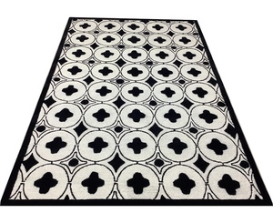 Alfombra de lana con diseño abstracto moderno, alfombra de lujo con mechones a mano, respaldo antideslizante para sala de estar, comedor, uso de puerta de oración - Product Image 1