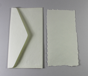 Greeting Card Gift Envelope 250 Gsm Deckled Edge Card With Matching Envelop Recycled Handmade Paper - Product Image 1