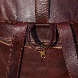 Authentic Leather Roll Top Backpack Handcrafted Travel Rucksack Mens Waterproof Cowhide <b>Computer</b> <b>Bag</b> LTBP-0025 - Product Image 3