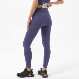 Autumn <b>Winter</b> Factory Wholesale Europe US Cross-Border High-Waisted Elastic <b>Leggings</b> Yoga Gym Fitness Breathable Quick Dry Plus - Product Image 4