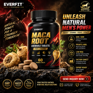 Elma Food Halal Maca Root Extract Supplement 60-count Chewable <b>Tablets</b> Men Energy Support <b>Metabolism</b> Circulation GMP HACCP - Product Image 1